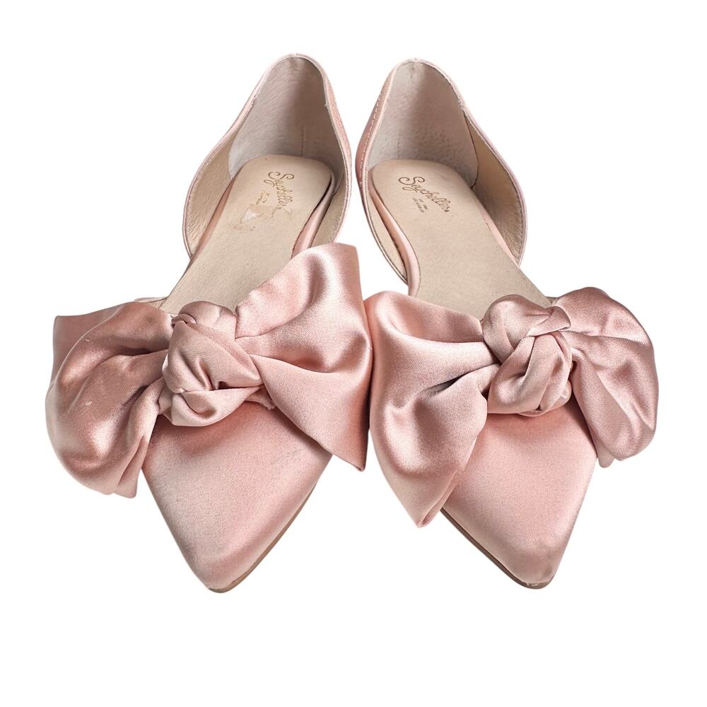 Seychelles | Women | Sheila d’Orsay Blush Pink Romantic Satin Bow Flats | Size 8 - Picture 4 of 16